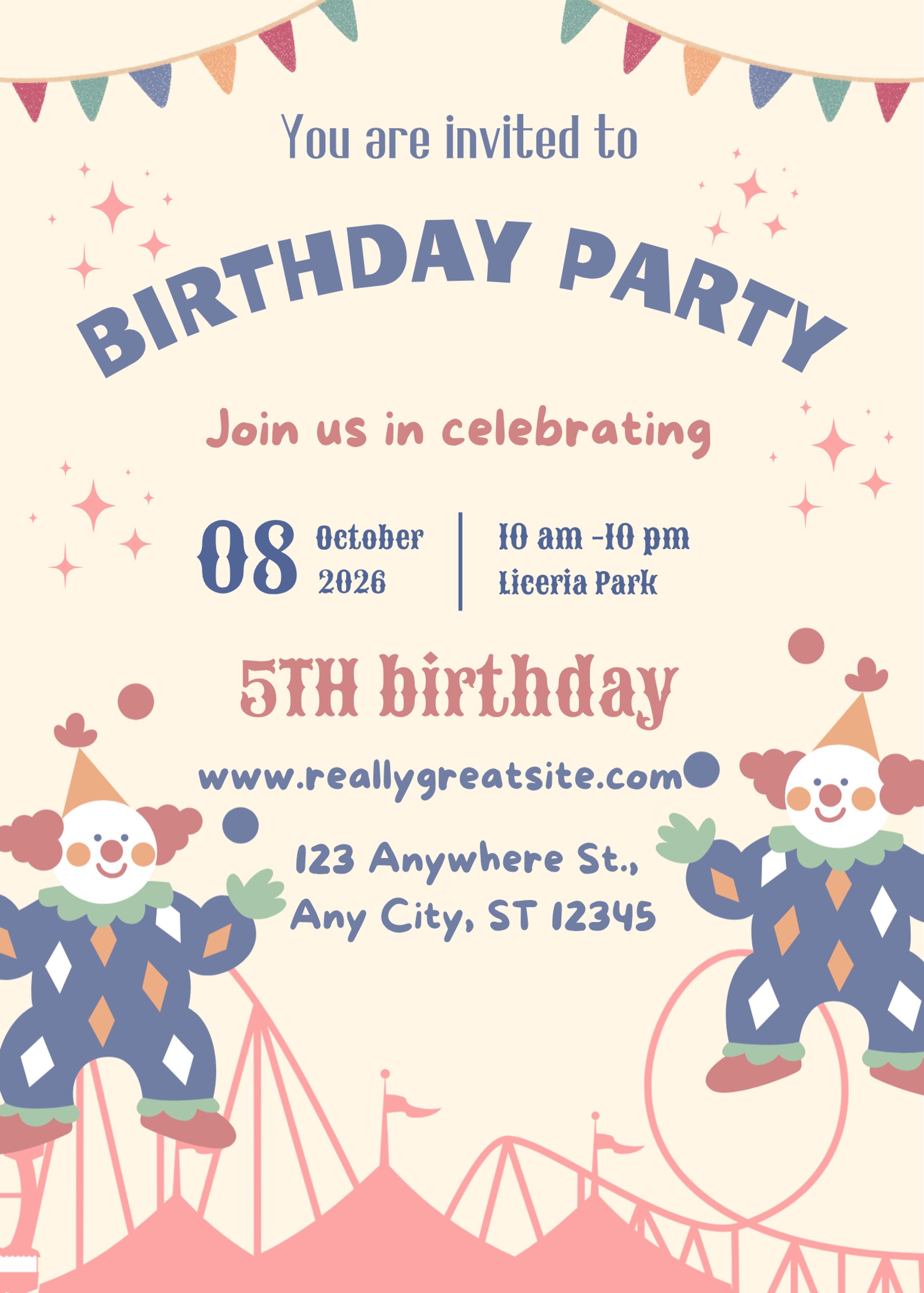 Birthdayparty　招待状-1