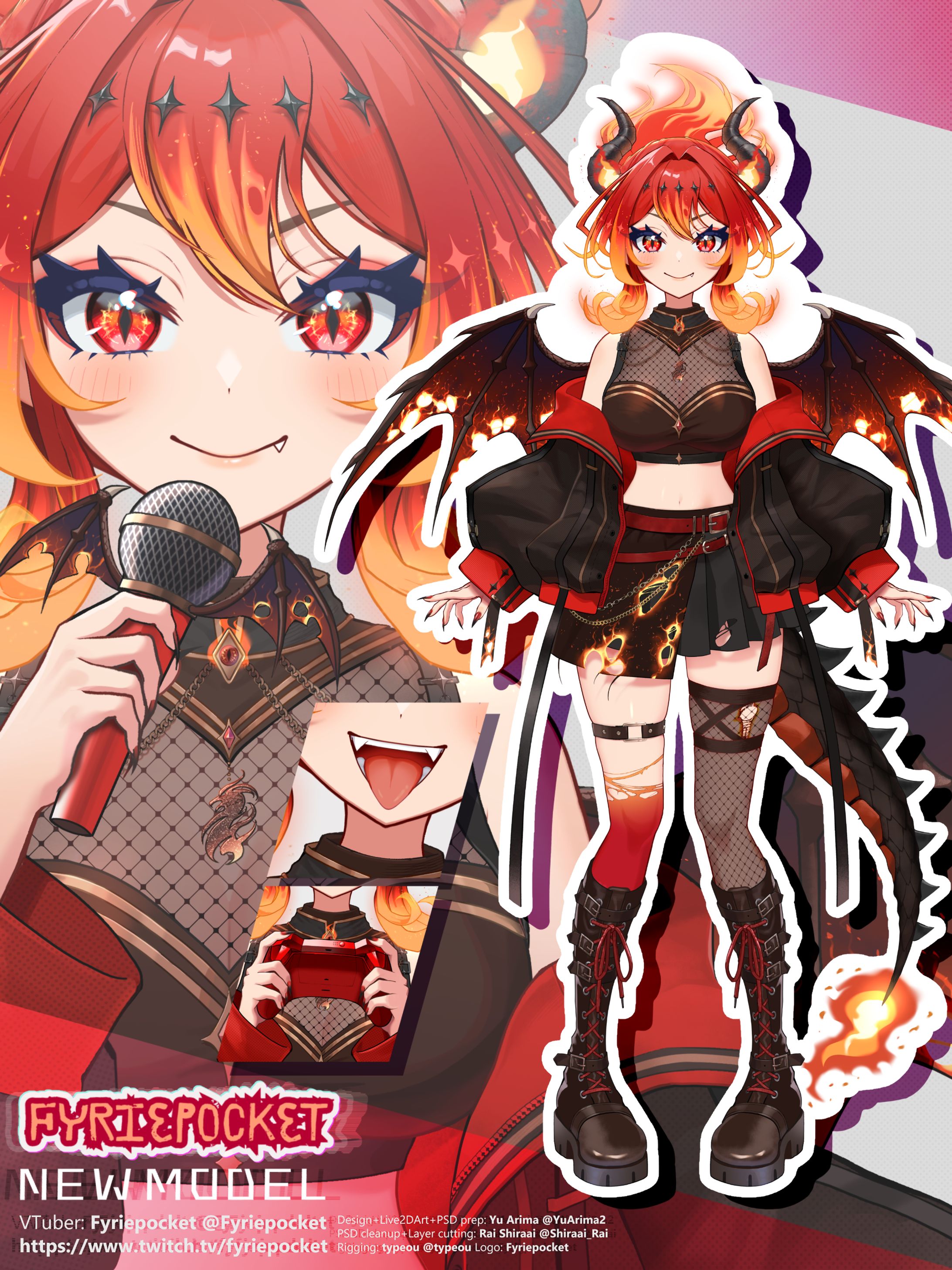 ご依頼: Design&Live2D Art VTuber Fyriepocket-1