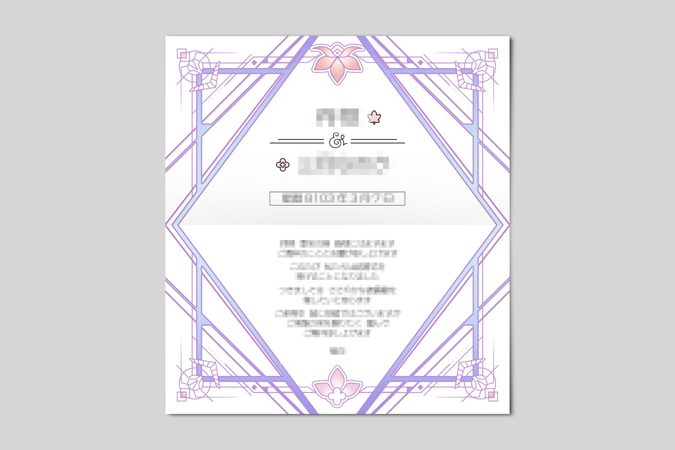 結婚式招待状風ノベルティ　デザイン-1
