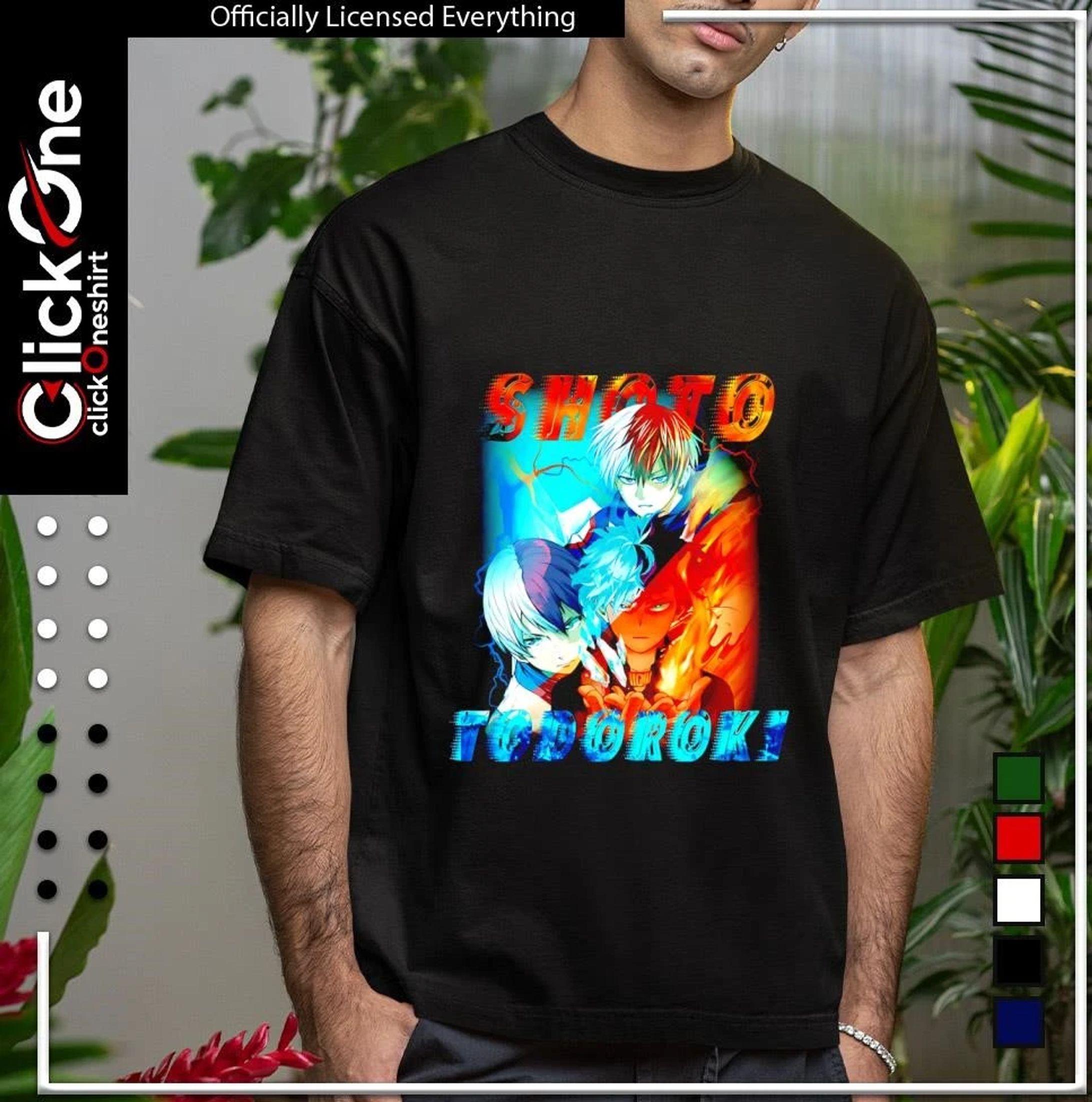Dual Elements – Fire and Ice Anime-Inspired Tee-1