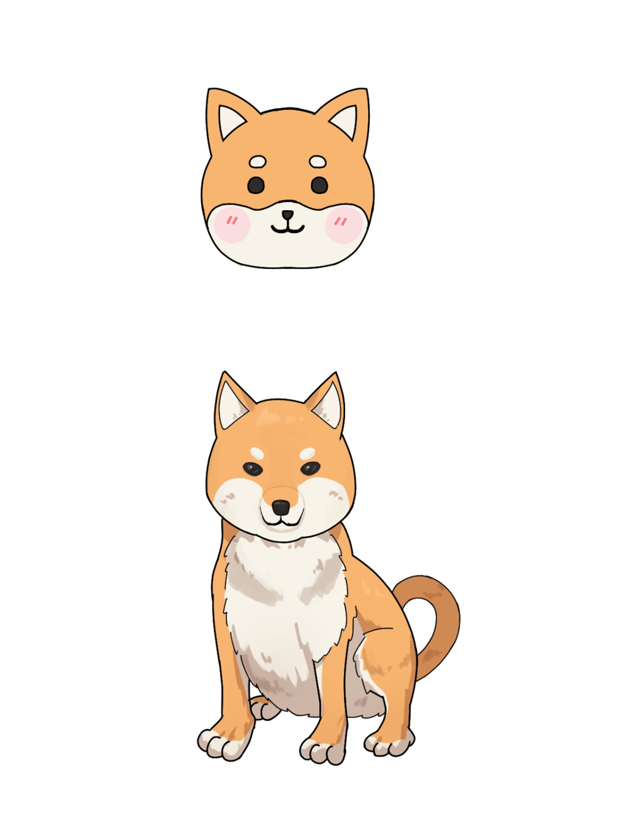 【イラスト】犬（ポップ・キャラクター）-1