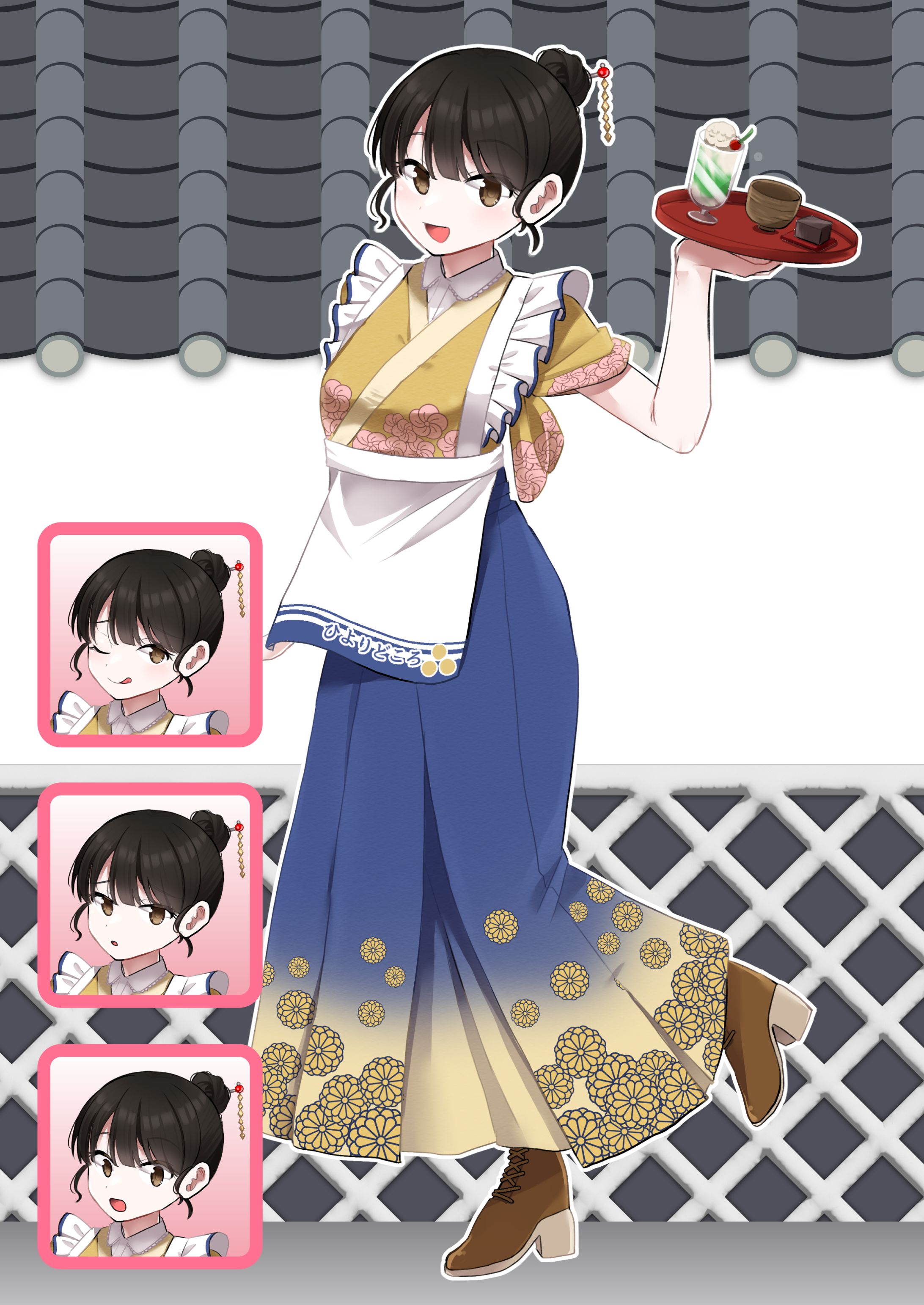 和風カフェの看板娘-1
