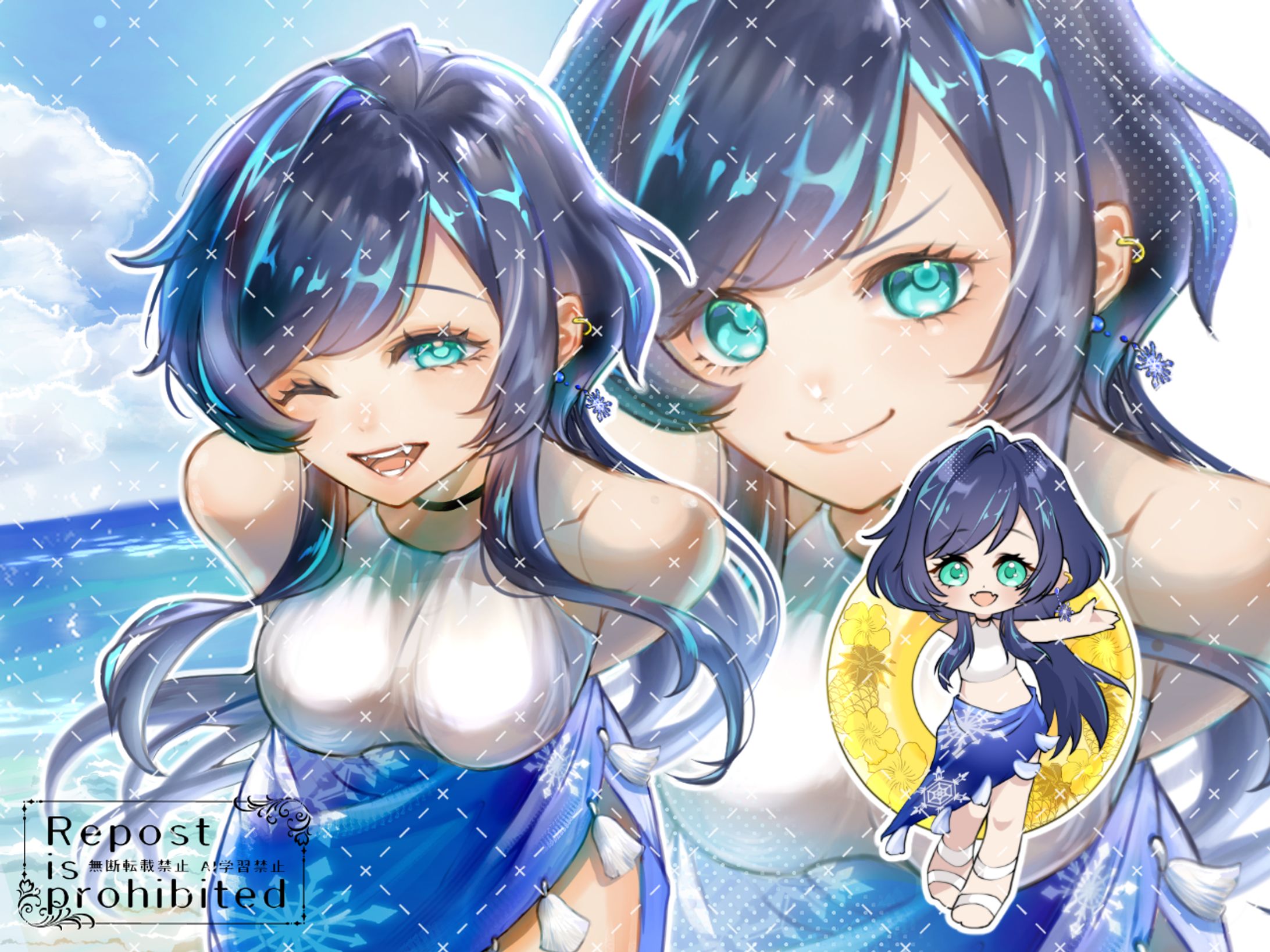 雪月そら様 1枚絵&ミニキャラ&背景-1
