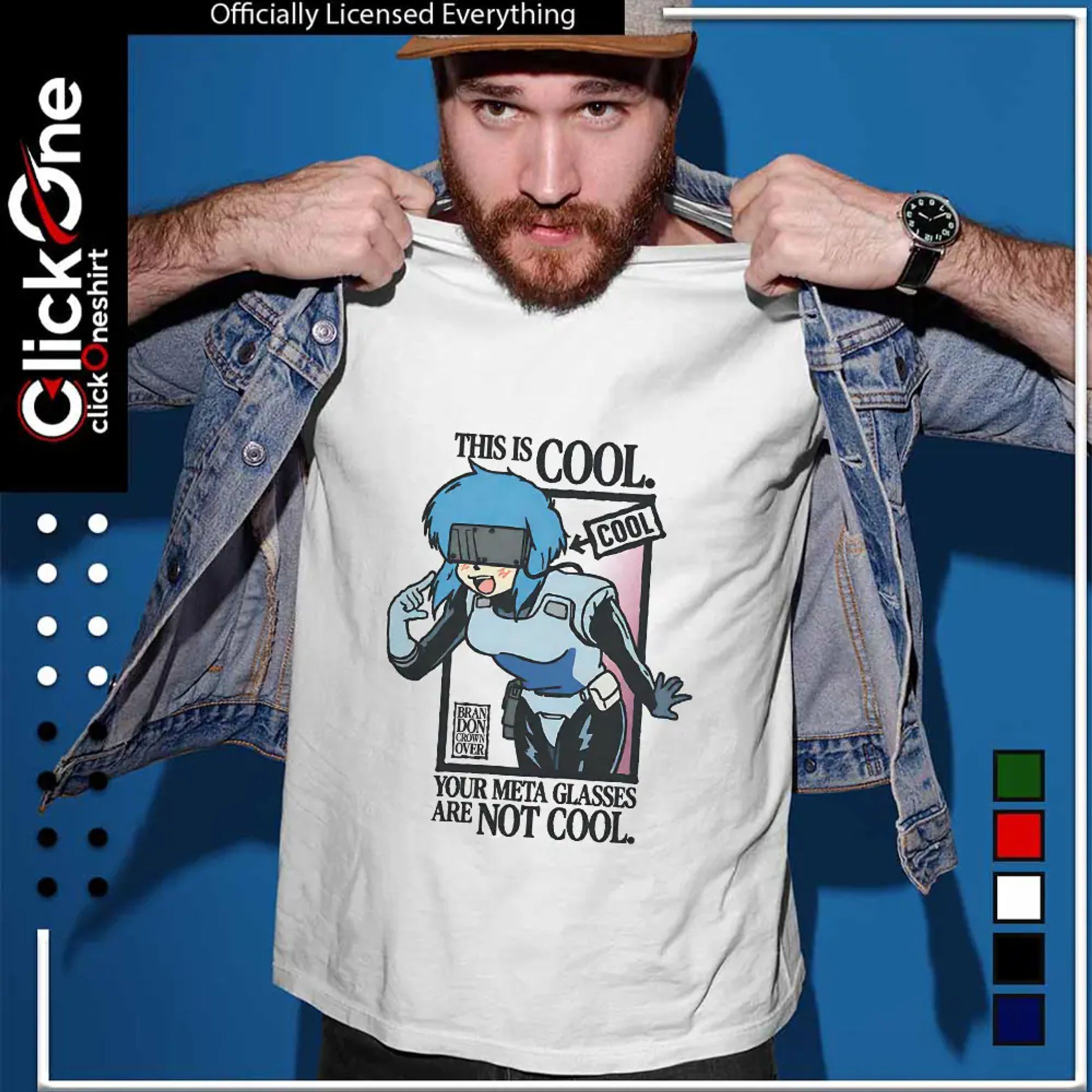 Cybernetic Vision – Futuristic Anime Streetwear Tee-1
