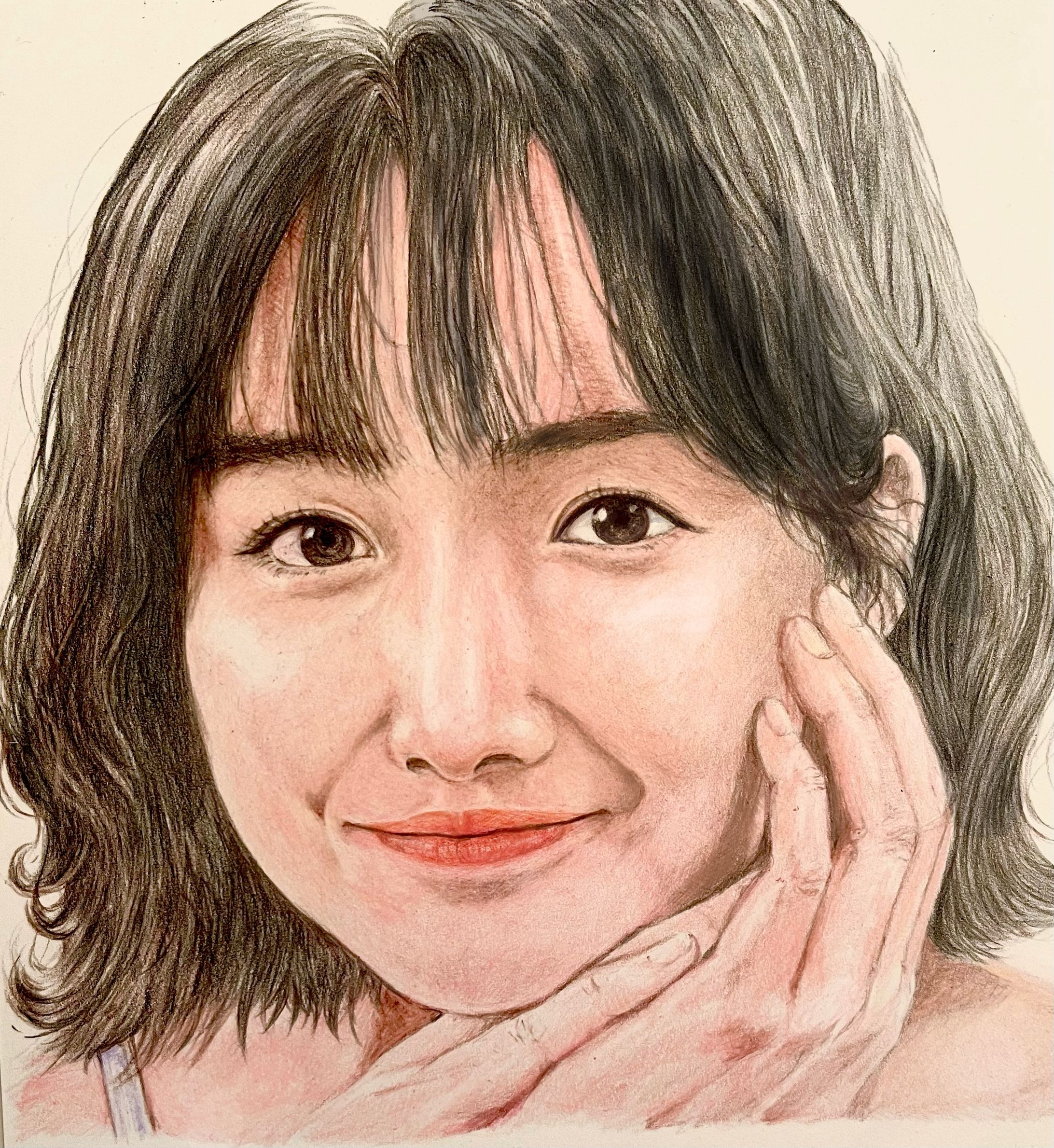 鉛筆デッサン、水彩画、アナログ絵、-1