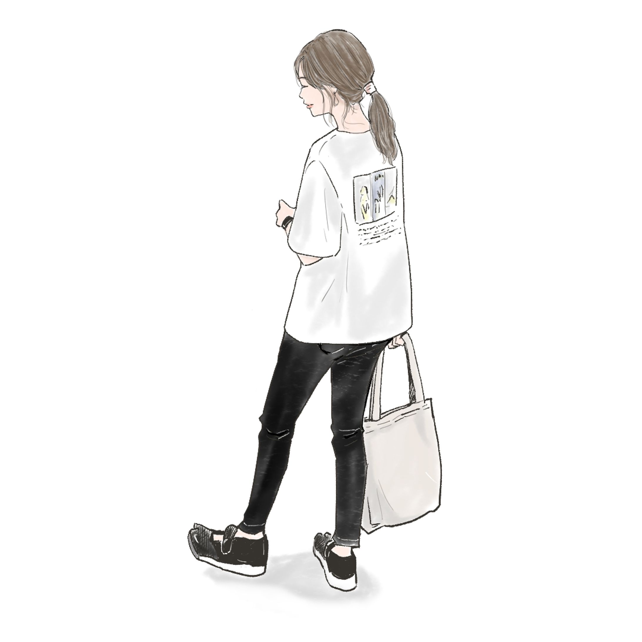 Instagram投稿用イラスト（女性ファッション）-1