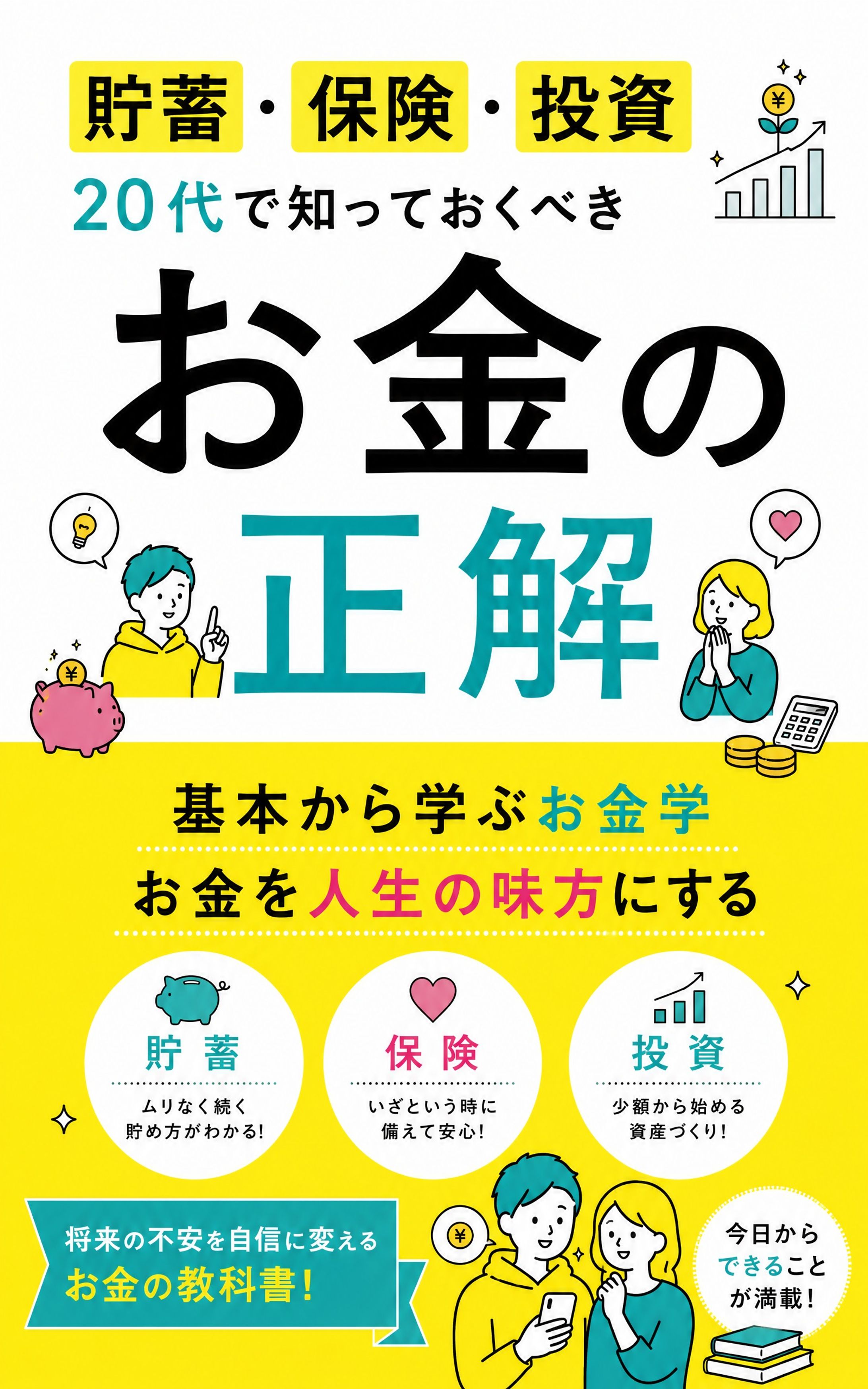 20代向けマネー入門書｜Kindle表紙デザイン-1