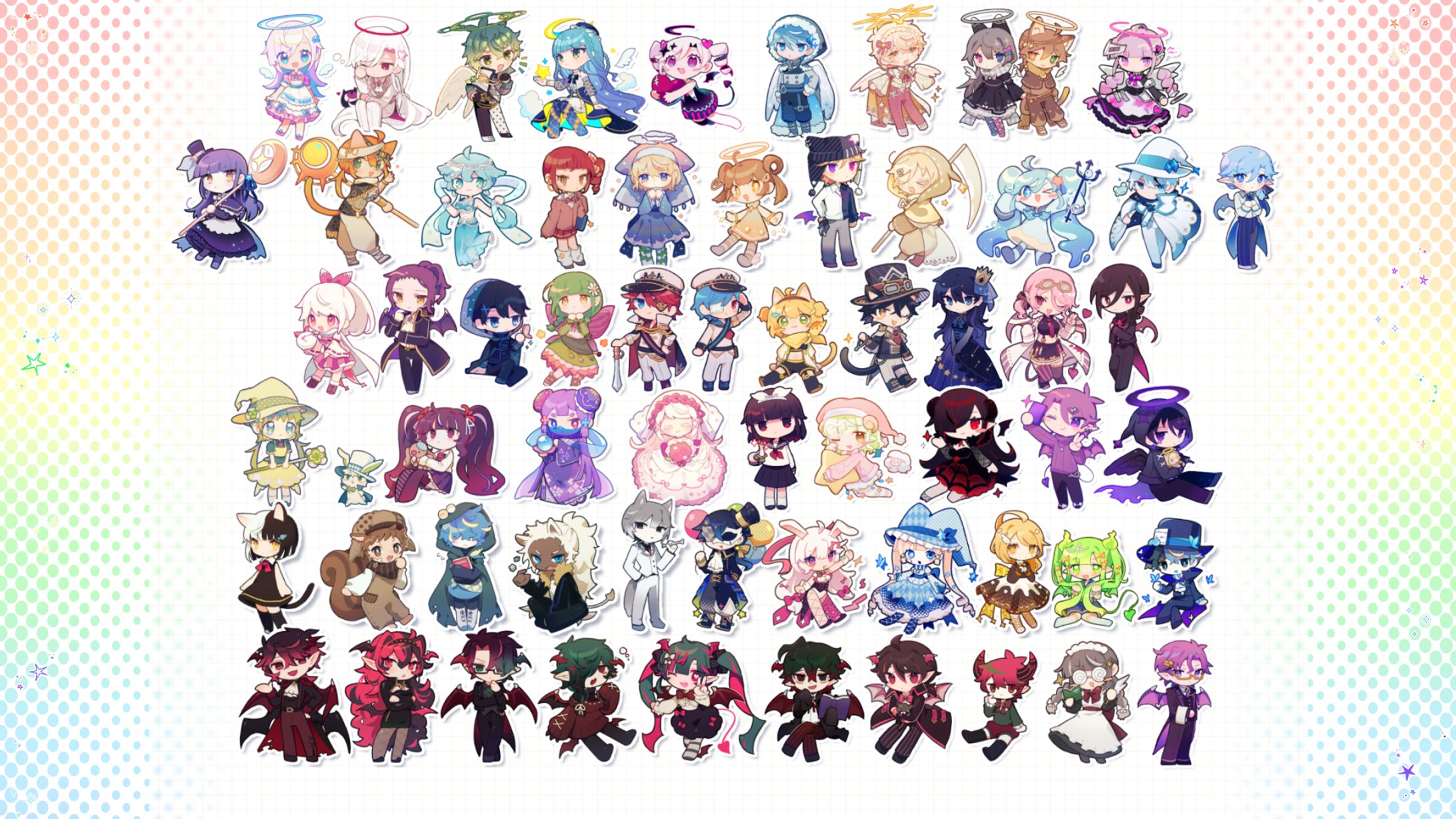 全オリジナルキャラクターのSDイラスト-1