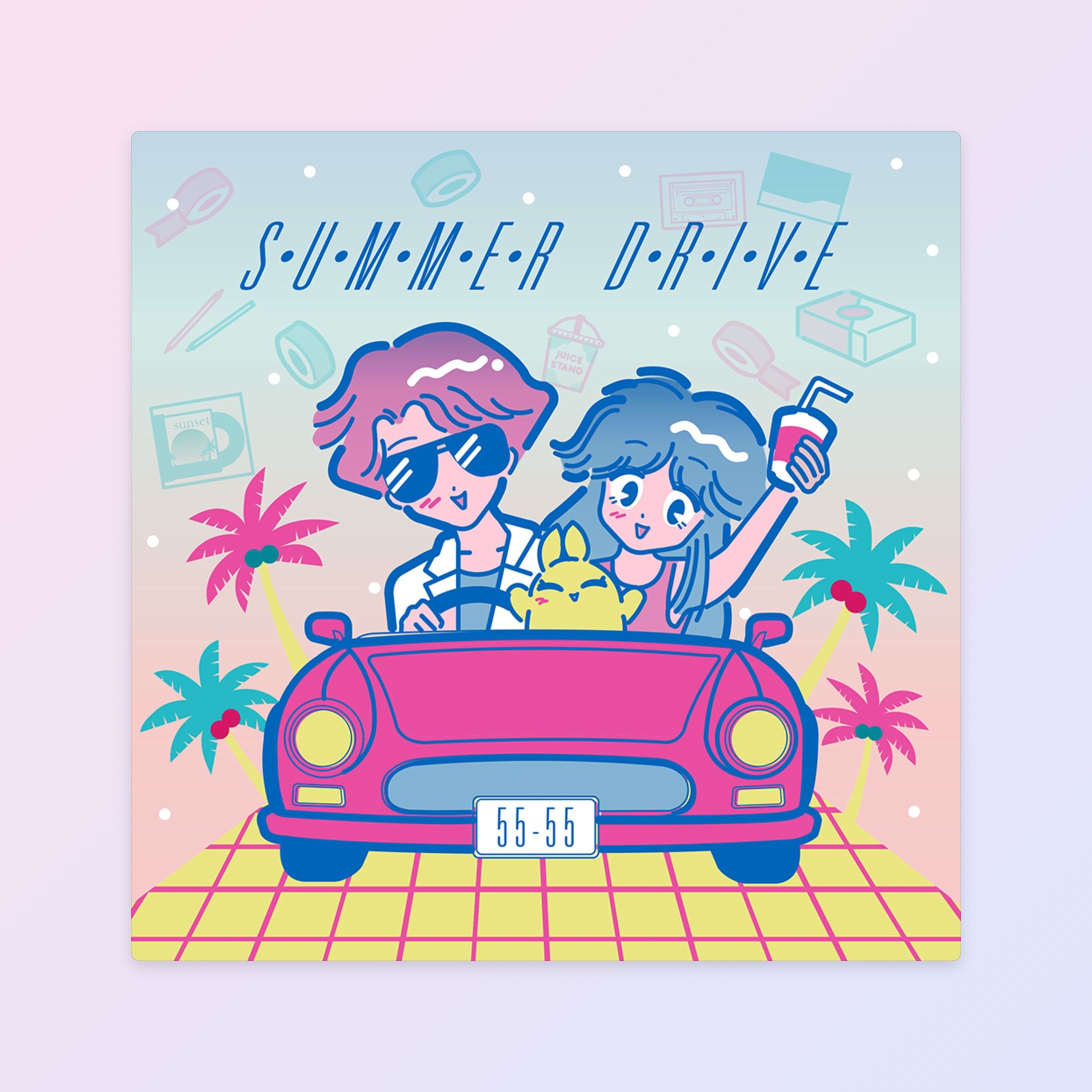 文具サブスクボックスポストカードイラスト-1