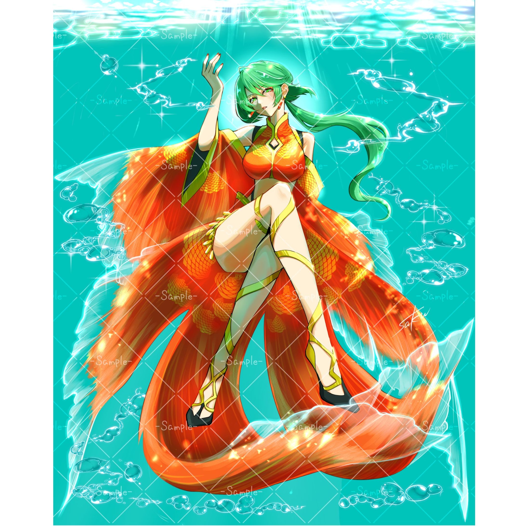 るる 様　一枚絵&衣装デザイン&背景-1