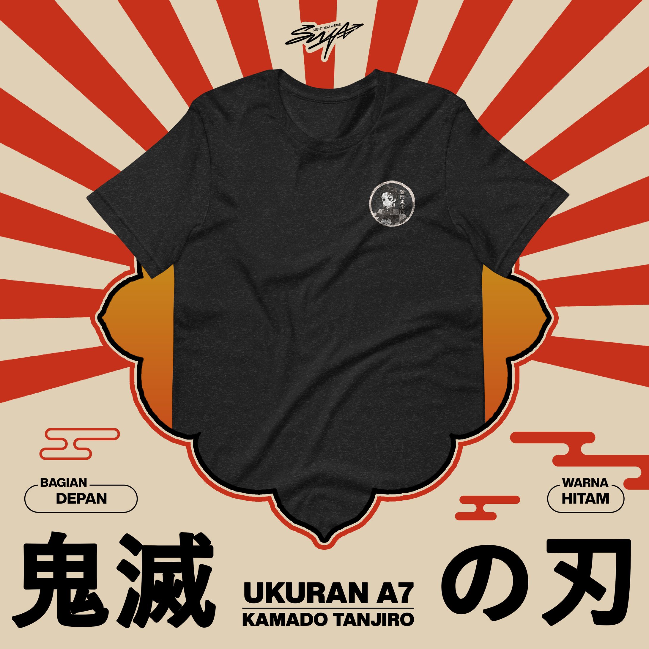 cover tshirt tanjiro   front (black) -1