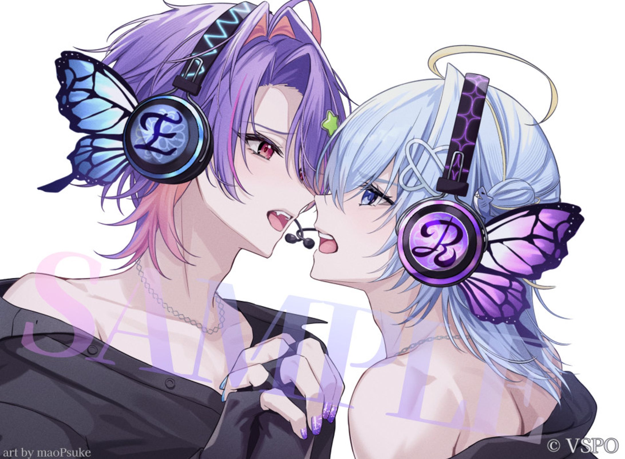 ✧︎お仕事✧︎VSPO! EN所属 ソラリリコ様x涼上エリス様 magnetcoverMV用イラスト-1