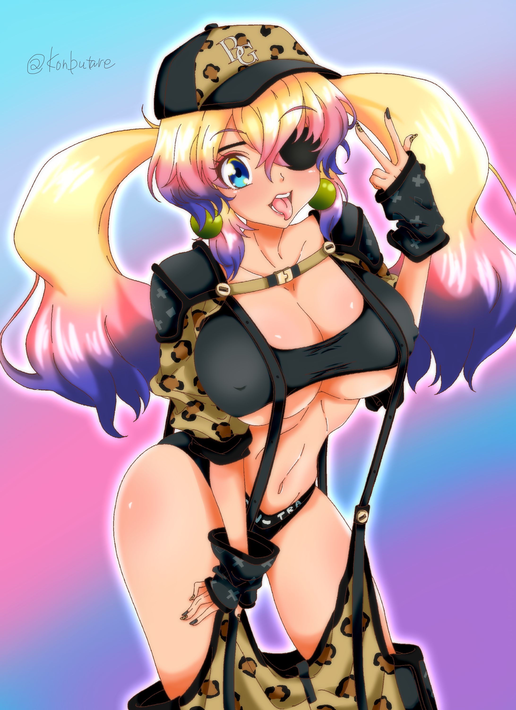 【skeb】ボンバーガール_オリーブ-1