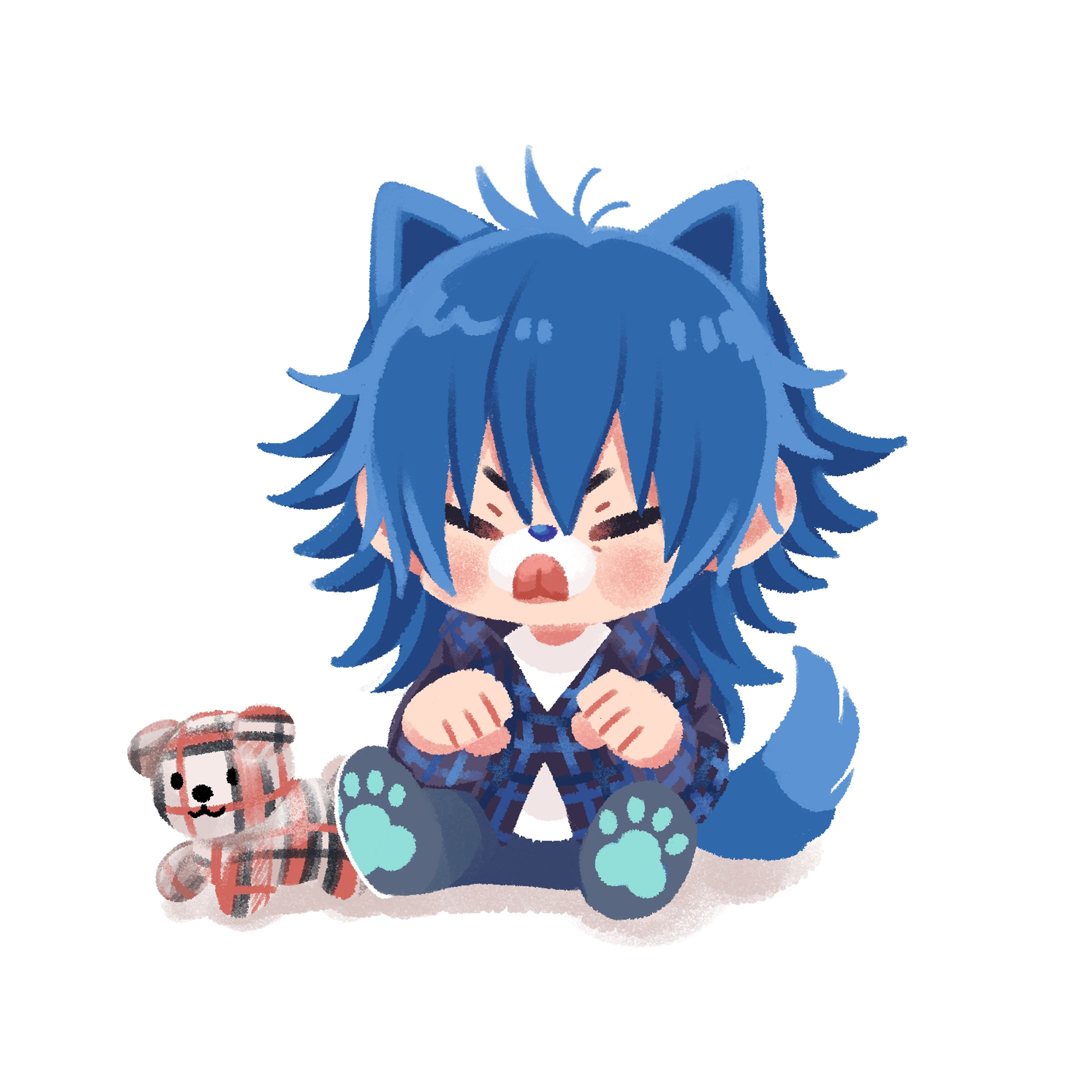 主線なしデフォルメイラスト2点-1