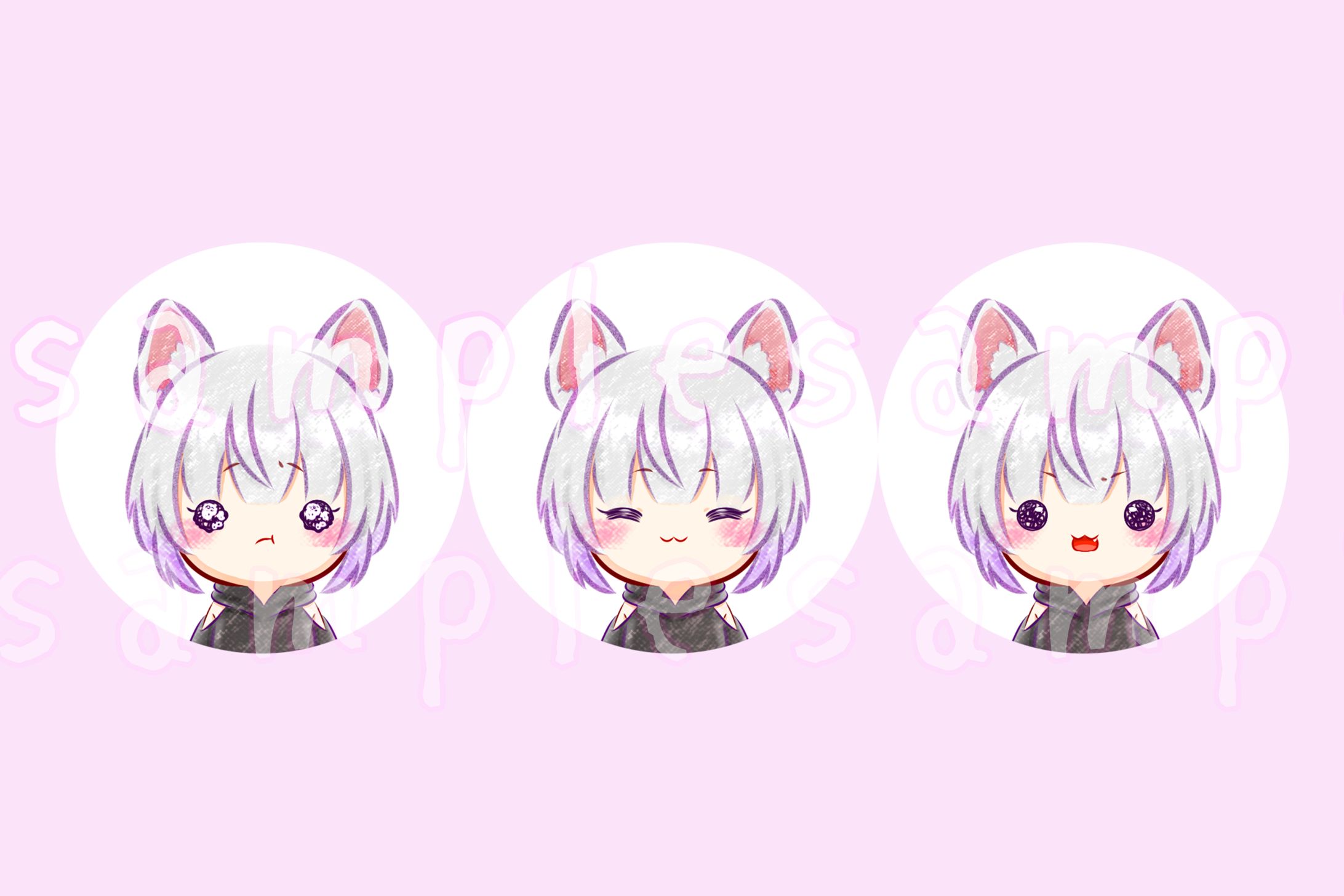 ご依頼｜缶バッジ用イラスト（Vtuber猫〆しあ様 ）-1
