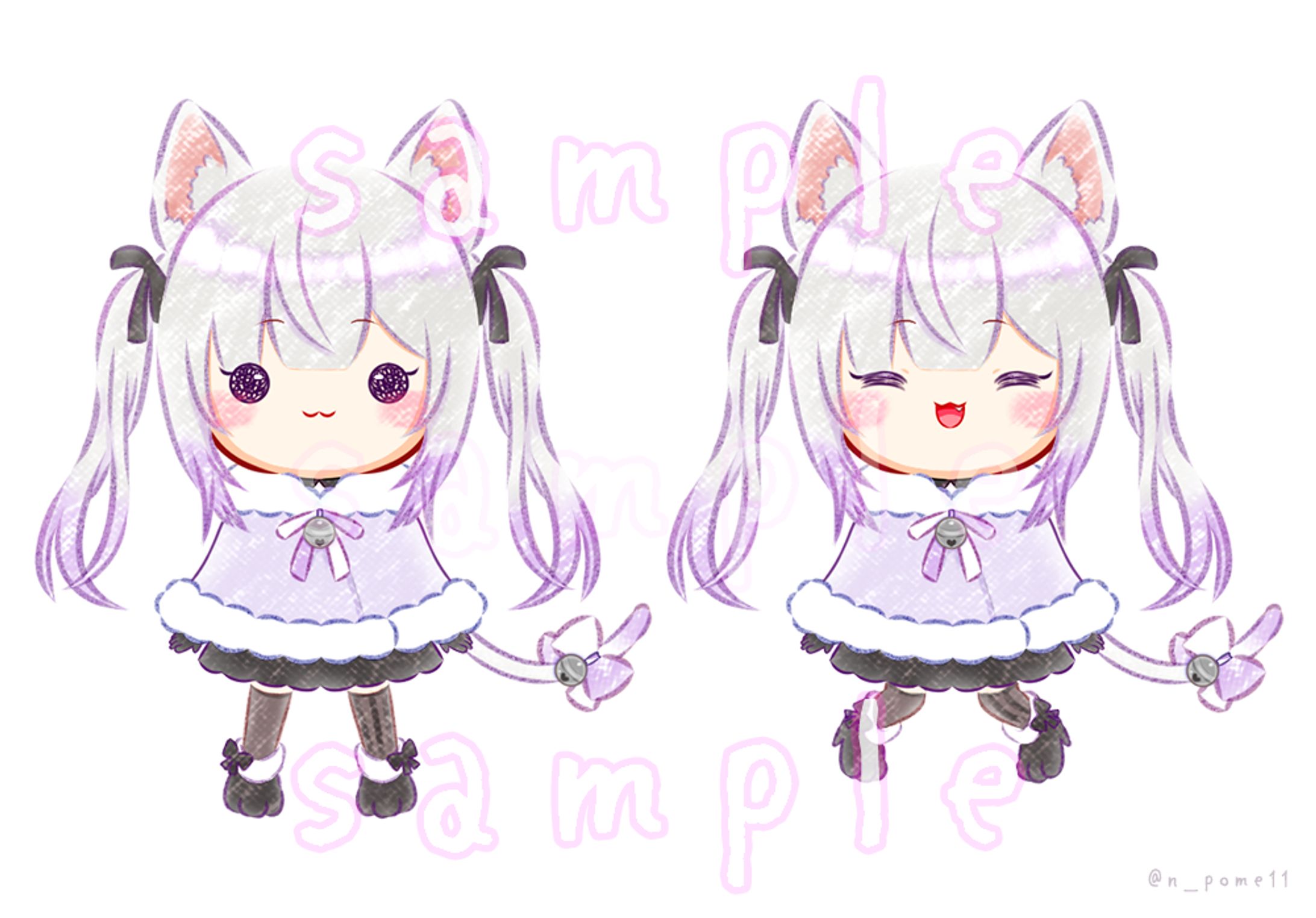 ご依頼｜新衣装ミニキャラ（Vtuber猫〆しあ様 ）-1
