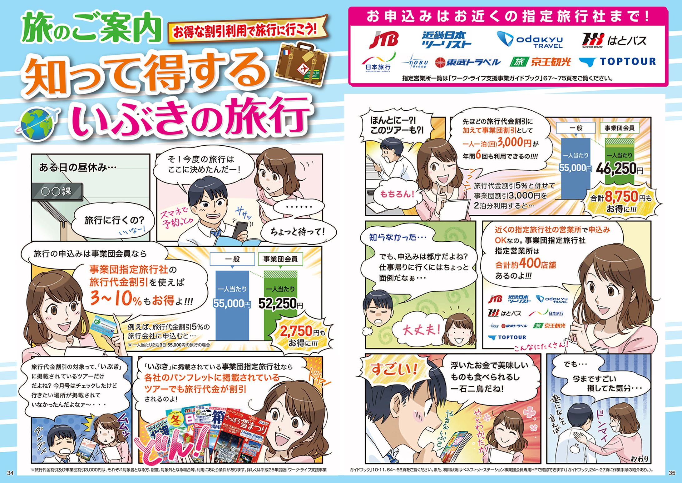 知って得するいぶきの旅行 広告漫画（東京都庁様）-1