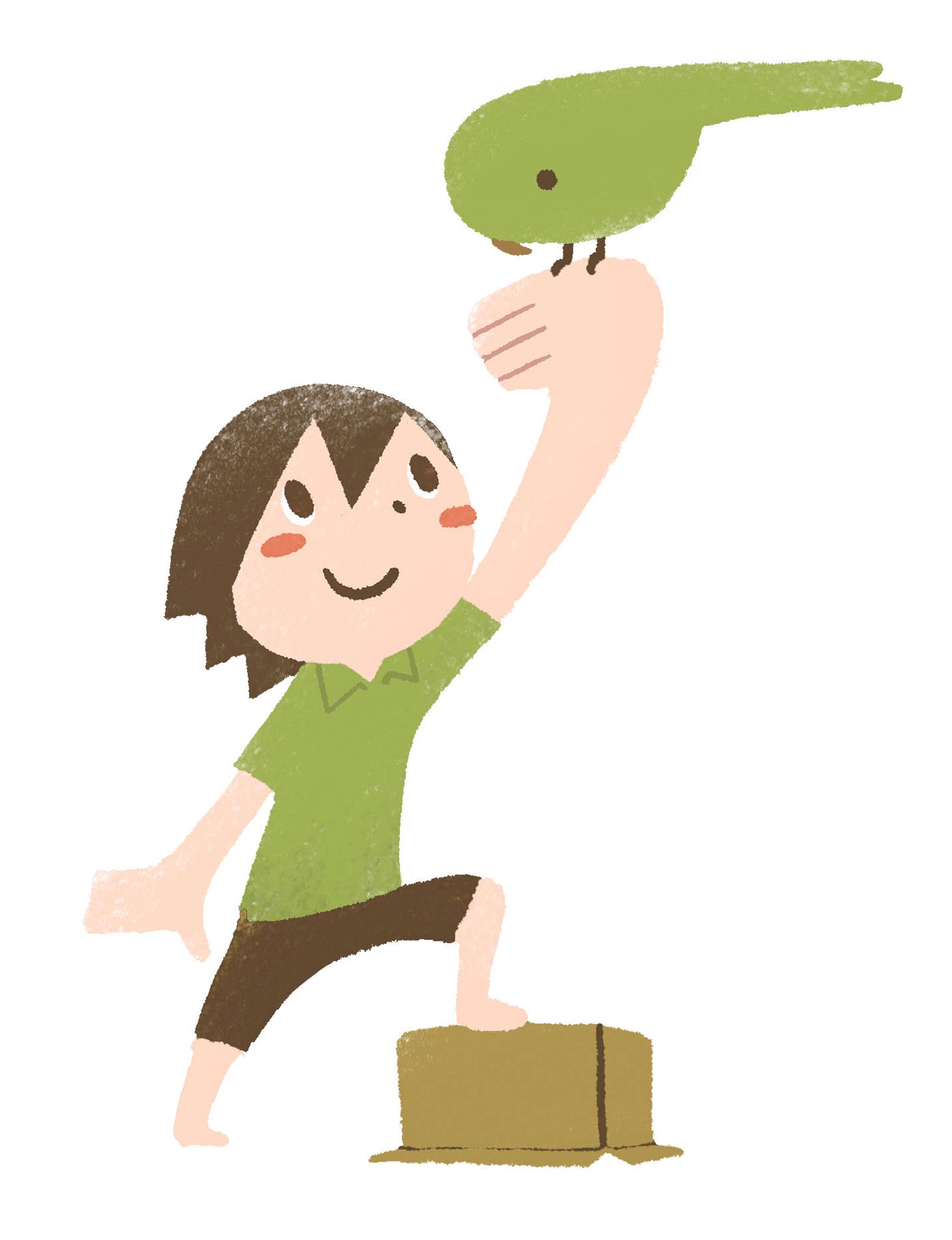 Boy and Parakeet-1