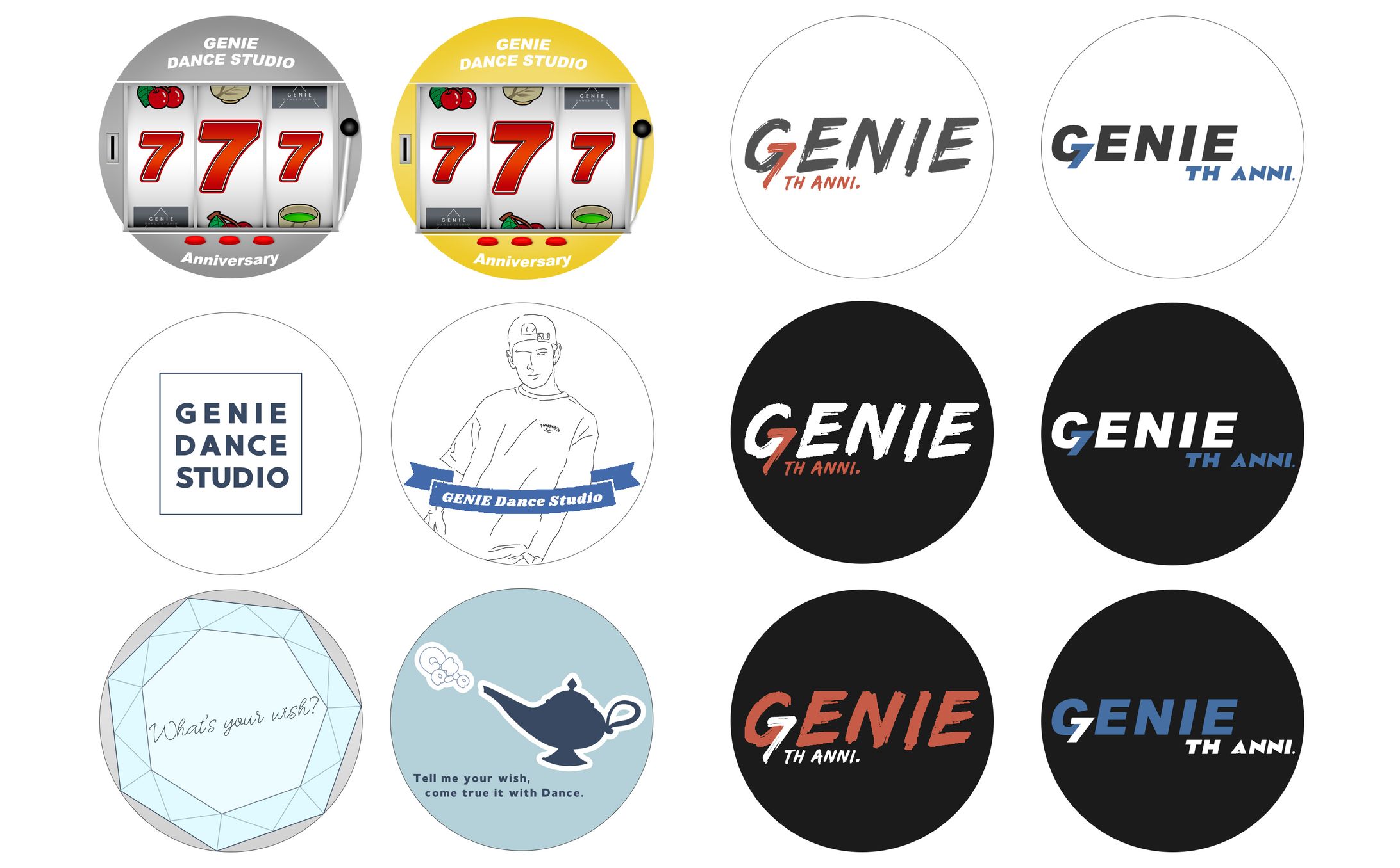 GENIE Dance Studio 7th Anniversary Pinback Button-1