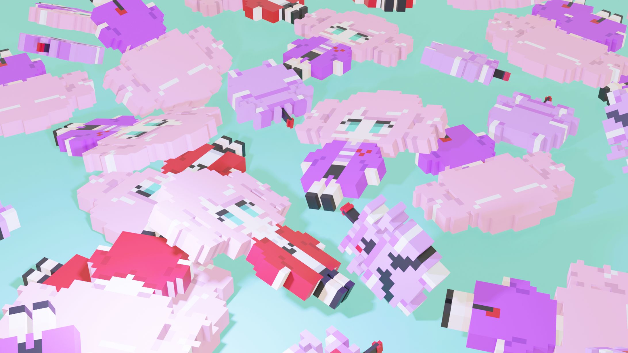 3DCG pixel art-1