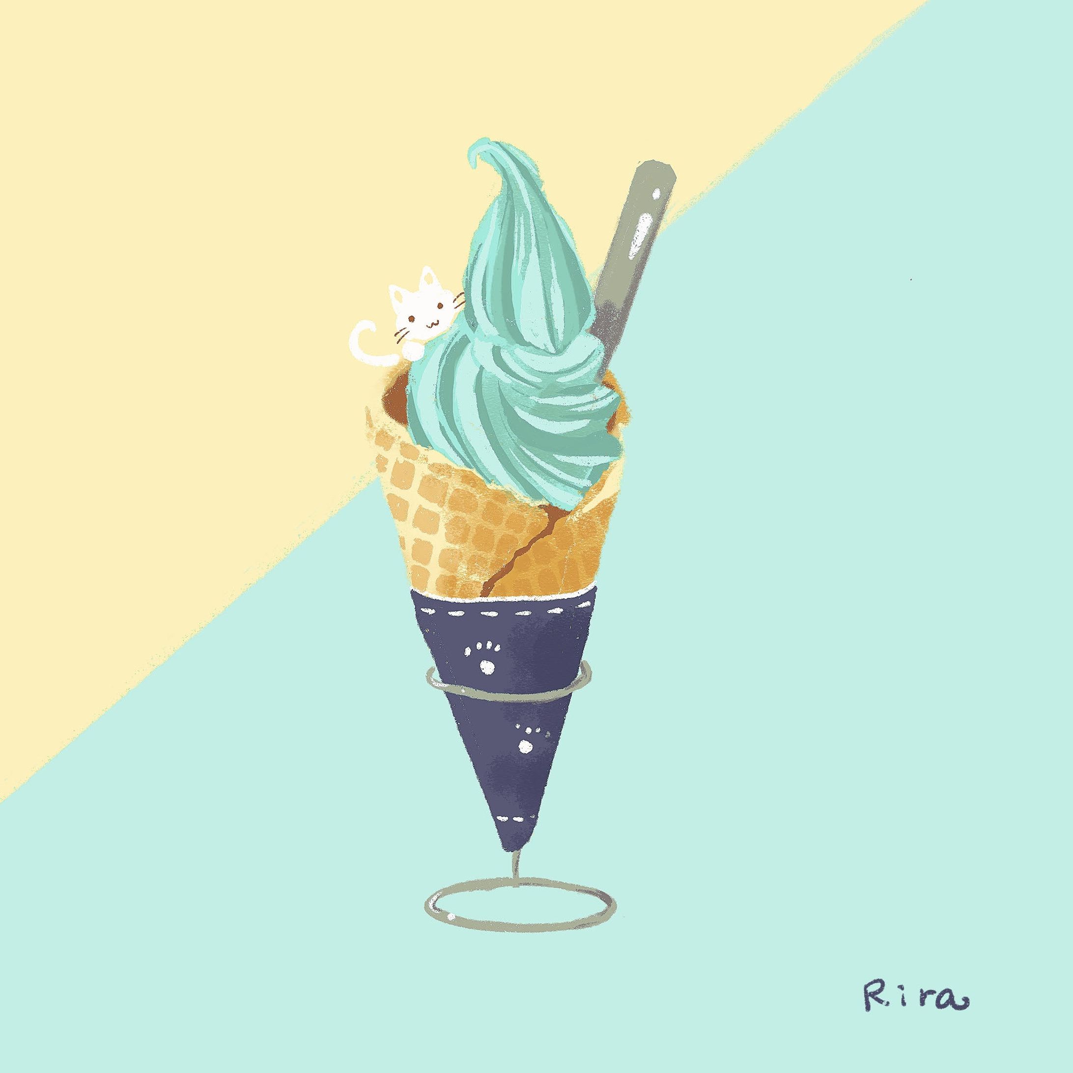 にゃんこソフトクリーム-1